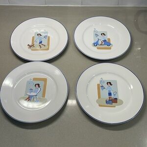 Wendoverlane  Latte Girl Dessert Plates - set of 4